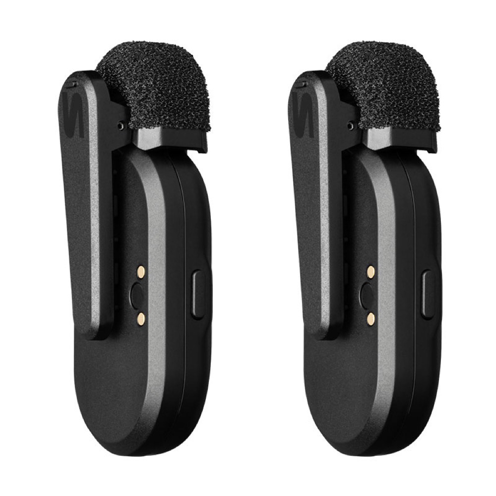 SHURE シュアー MV-TWO-J-Z6 MoveMic Two 2チャンネルのクリップオンワイヤレスマイクロホン ワイヤレスマイク シュア スマートフォンに直接音声送信 側面