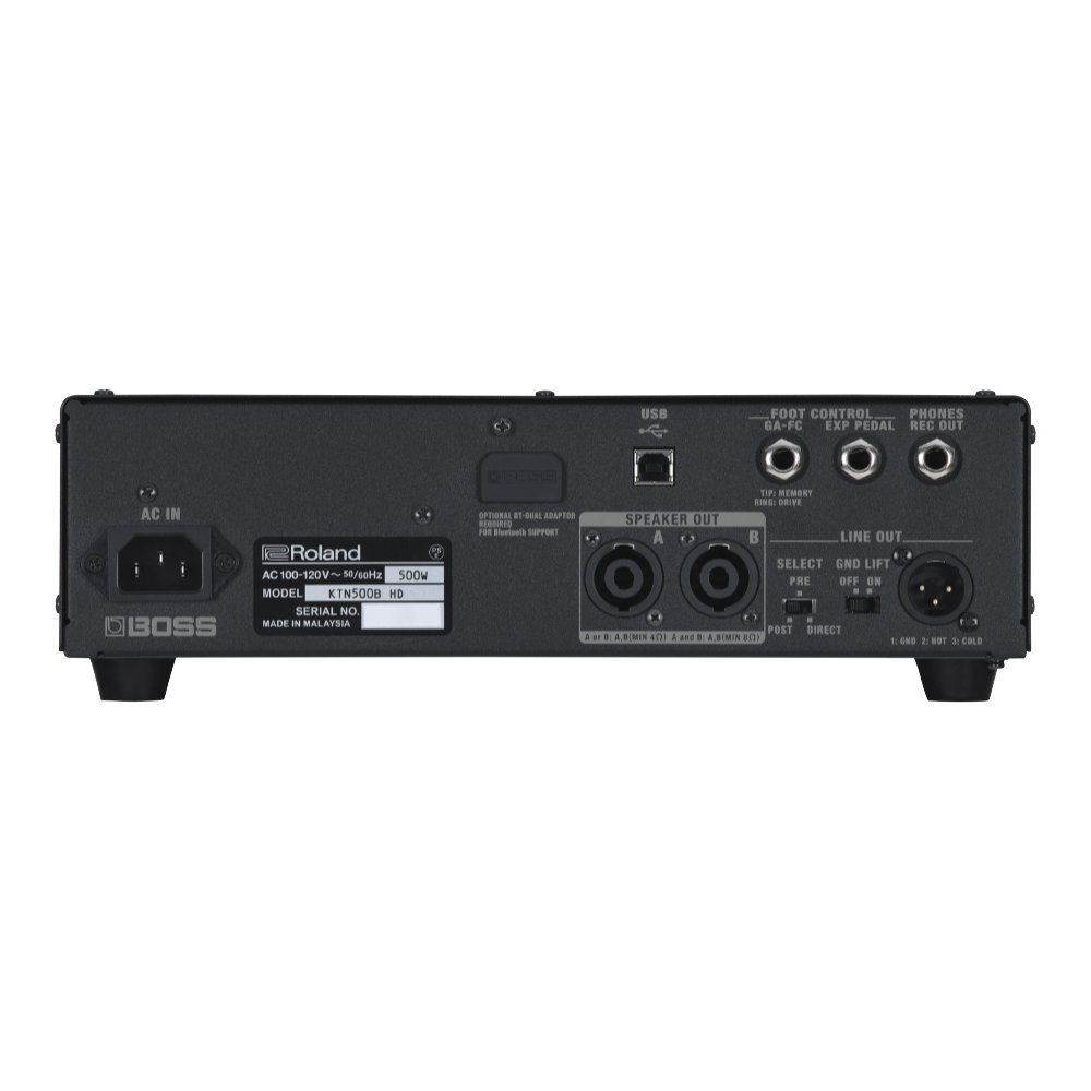 ベースアンプ ヘッド 500W BOSS KTN500B HD KATANA-500 BASS HEAD 軽量 2.8kg コンパクトなベースアンプ DIアウト USBアウト搭載 コンプレッサー内蔵 リアパネル