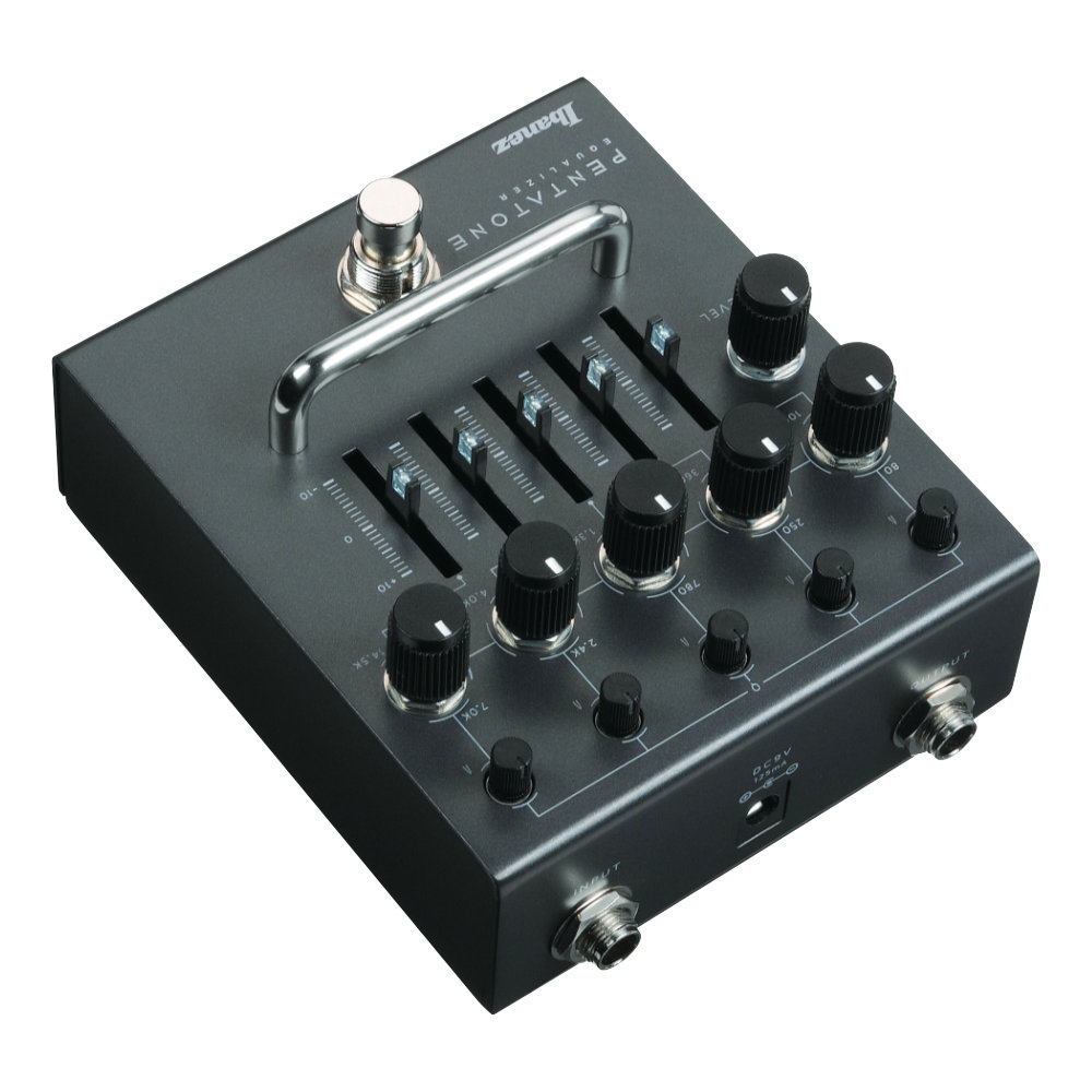 IBANEZ アイバニーズ PTEQ Pentatone Family パラメトリック イコライザー ギターエフェクター トップ左斜めアングル画像