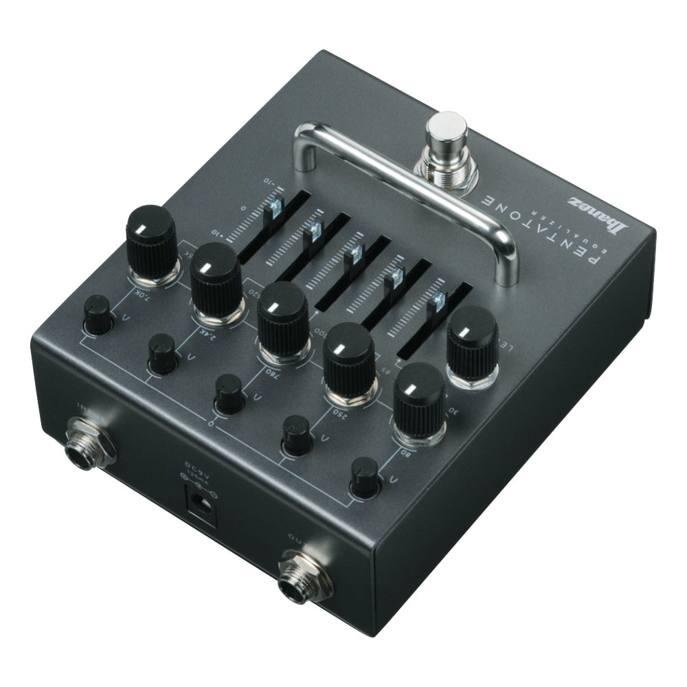 IBANEZ アイバニーズ PTEQ Pentatone Family パラメトリック イコライザー ギターエフェクター トップ右斜めアングル画像