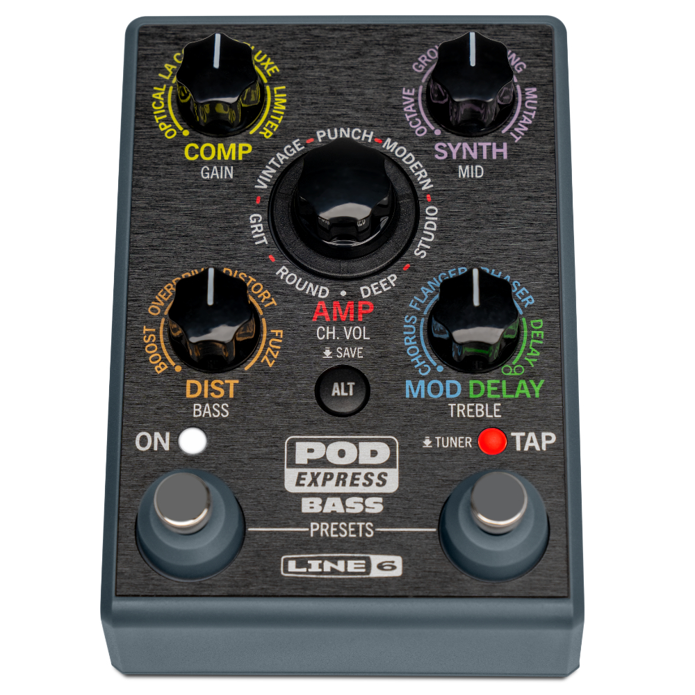 LINE6 ライン6 POD Express Bass アンプ エフェクトプロセッサー ギターエフェクター 本体画像 上
