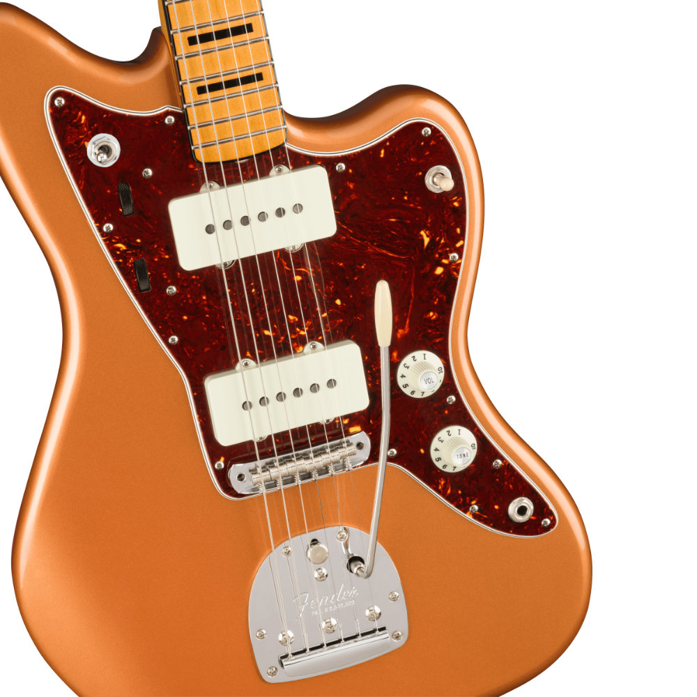Fender フェンダー Troy Van Leeuwen Jazzmaster Bound Maple Fingerboard Copper Age エレキギター ジャズマスター コントロール、ピックアップ、ブリッジ