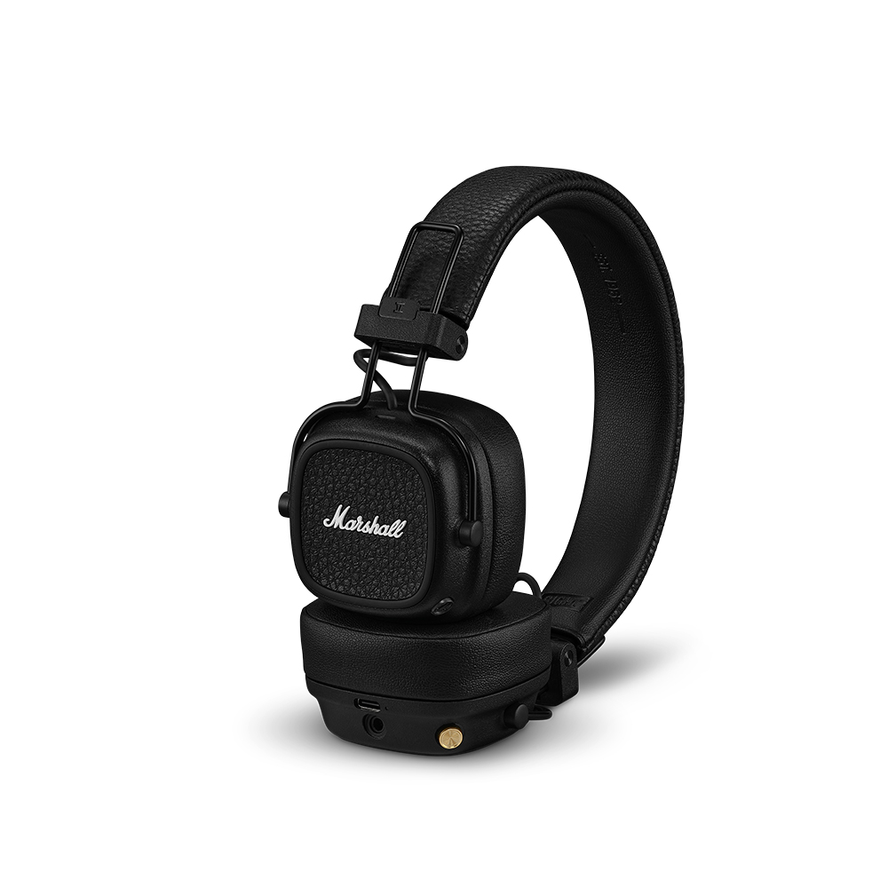 MARSHALL マーシャル Major V Black Bluetooth 5.3 ワイヤレスヘッドホン 側面