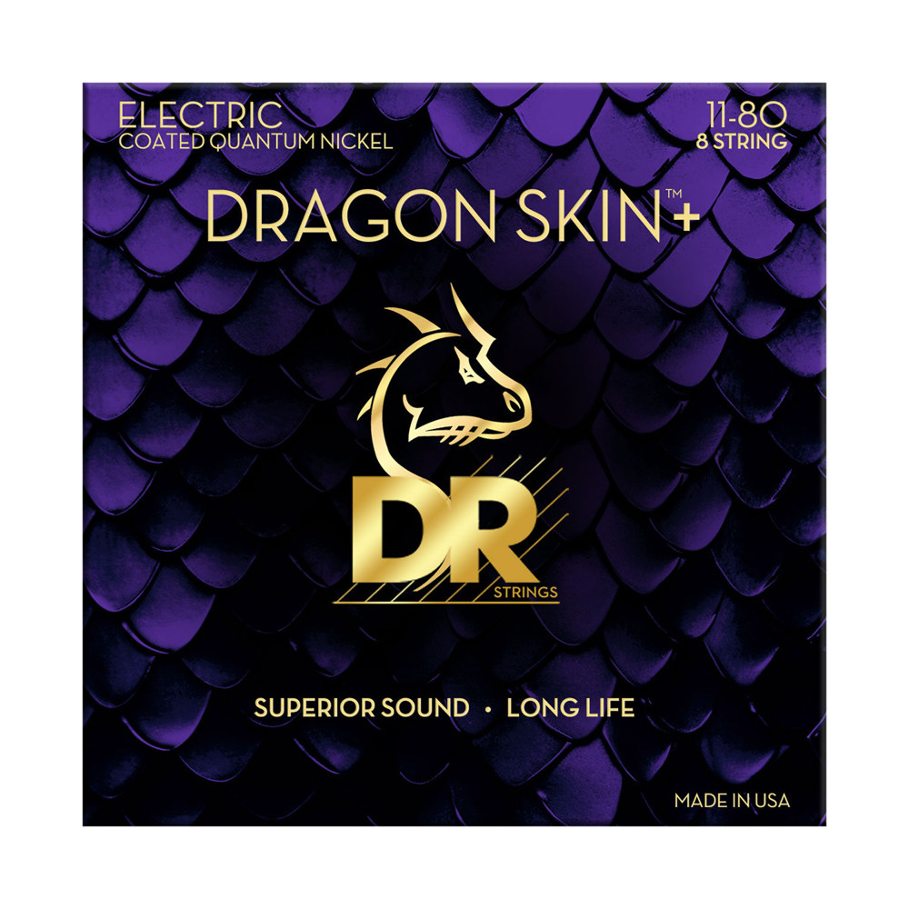 DR DRAGON SKIN+ DEQ-8/11 11-80 コーティング弦 8弦エレキギター弦