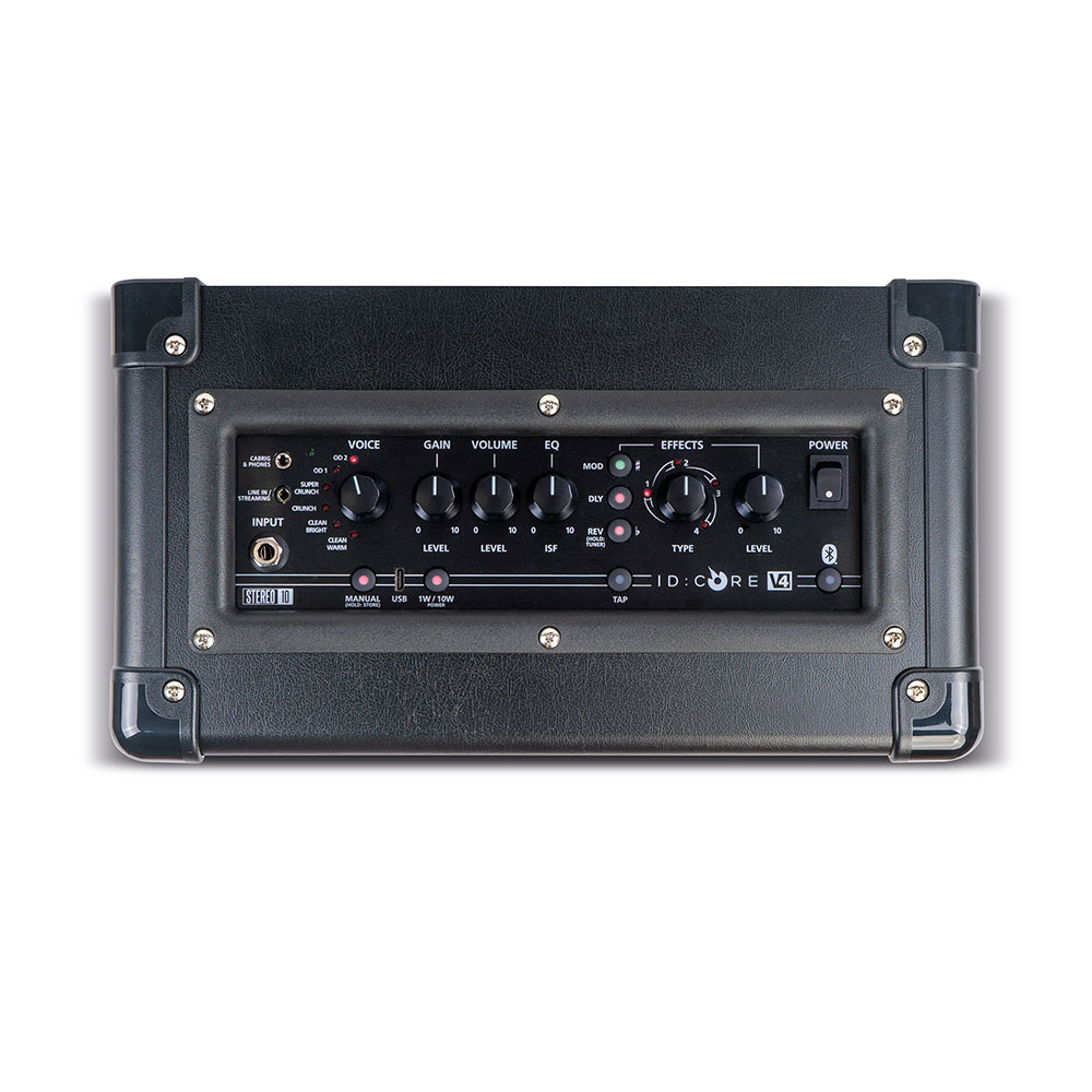 小型ギターアンプ Bluetooth搭載 BLACKSTAR ID:CORE V4 Stereo 10 Bluetooth コンボアンプ ブラックスター 上面、コントロールパネル