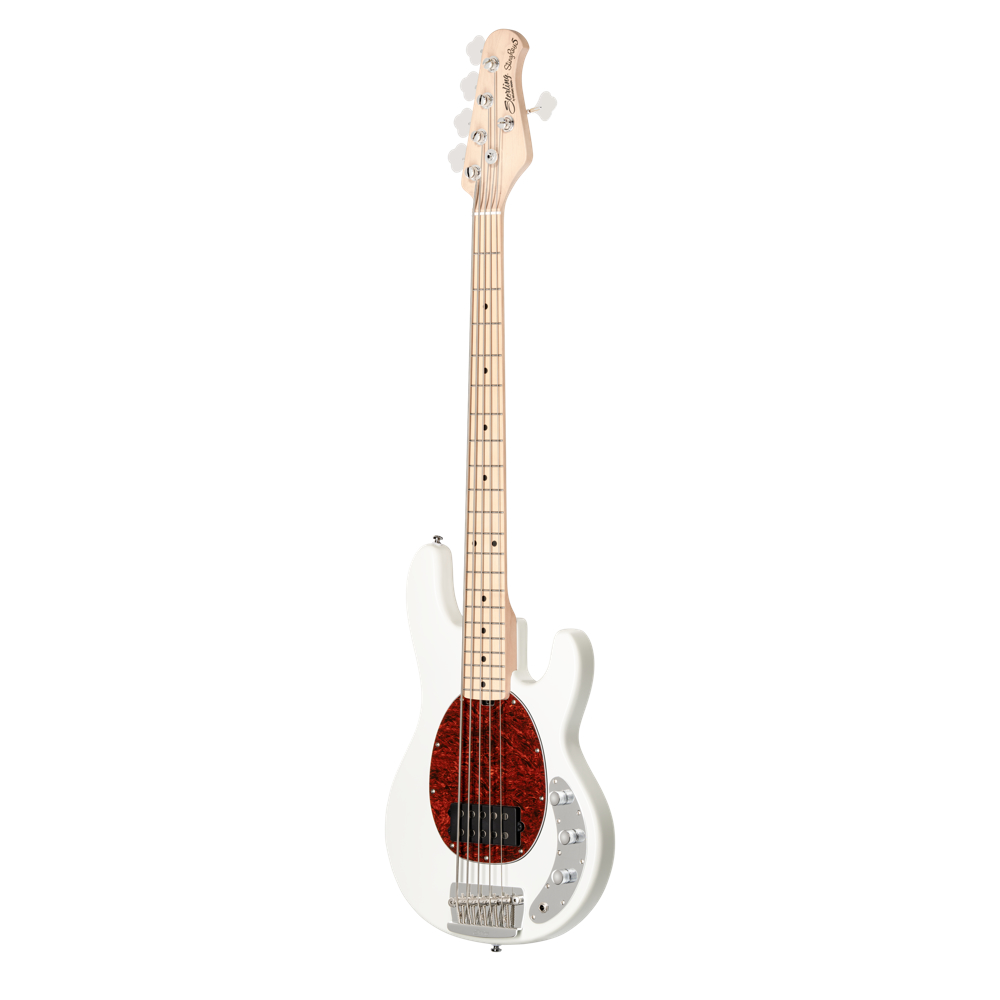 5弦エレキベース Sterling By Musicman RAY25CA-OWH-M1 オリンピックホワイト アングル画像