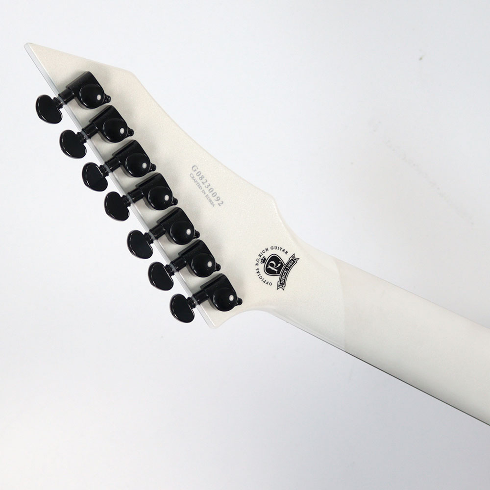 B.C.Rich WARLOCK LEGACY 7 with Floyd Rose Gloss White(White Pearl) 7弦エレキギター アウトレット ヘッド