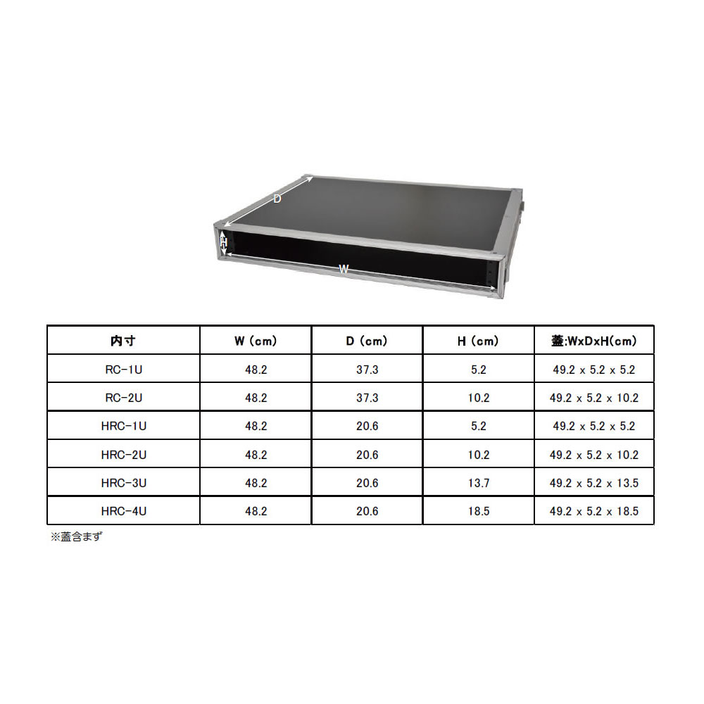 ラックケース 2U ラック KC RC-2U キョーリツ Kyoritsu フルサイズ 奥行内寸37cm 内寸