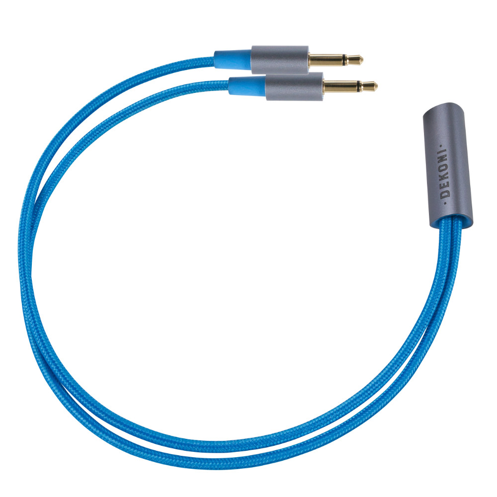 DEKONI AUDIO デコニオーディオ Ensemble Cables Y-Split 3.5mm ブルー CBZ-Y-CL-3.5 モジュラーヘッドフォンケーブル
