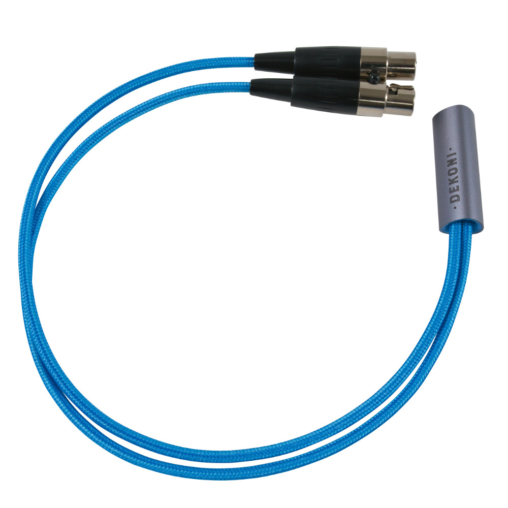 DEKONI AUDIO デコニオーディオ Ensemble Cables Y-Split Mini XLR ブルー CBZ-Y-CL-XLR モジュラーヘッドフォンケーブル
