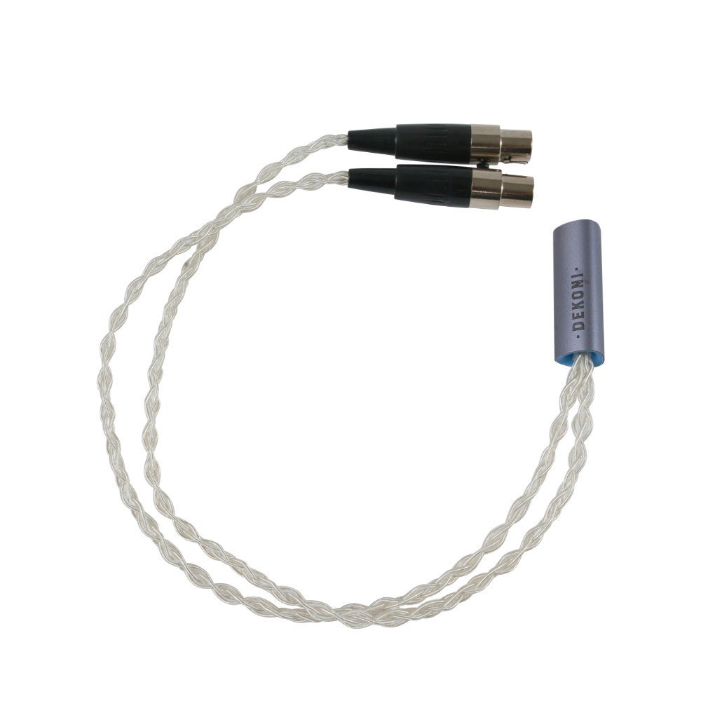 DEKONI AUDIO デコニオーディオ Ensemble Cables Y-Split Mini XLR シルバー CBZ-Y-TW-XLR モジュラーヘッドフォンケーブル