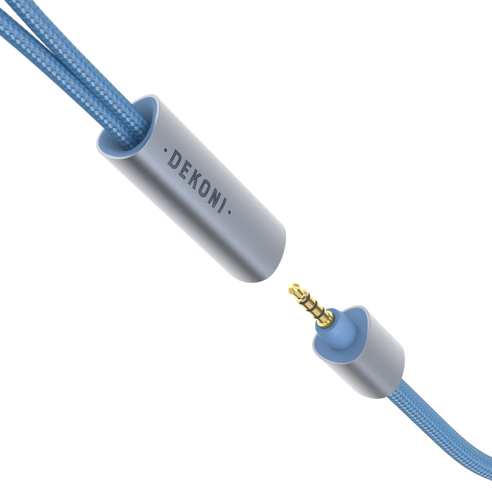 DEKONI AUDIO デコニオーディオ Ensemble Cables HP-Split 4.4mm-52” ブルー CBZ-HP-52-CL-4.4 モジュラーヘッドフォンケーブル ツイストロック