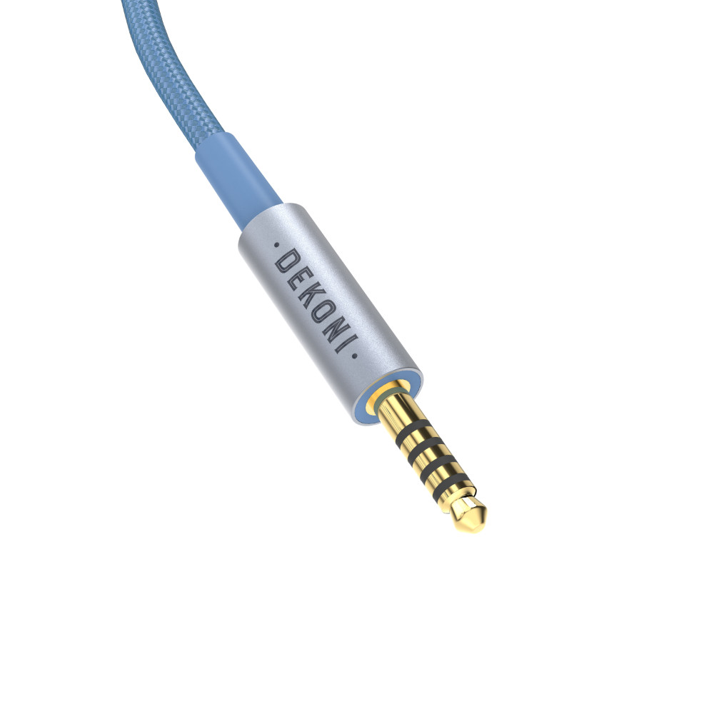 DEKONI AUDIO デコニオーディオ Ensemble Cables HP-Split 4.4mm-64” ブルー CBZ-HP-64-CL-4.4 モジュラーヘッドフォンケーブル プラグ先端