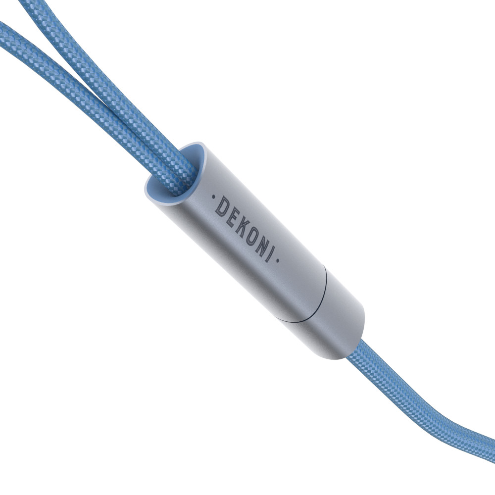 DEKONI AUDIO デコニオーディオ Ensemble Cables HP-Split 4.4mm-64” ブルー CBZ-HP-64-CL-4.4 モジュラーヘッドフォンケーブル ツイストロック