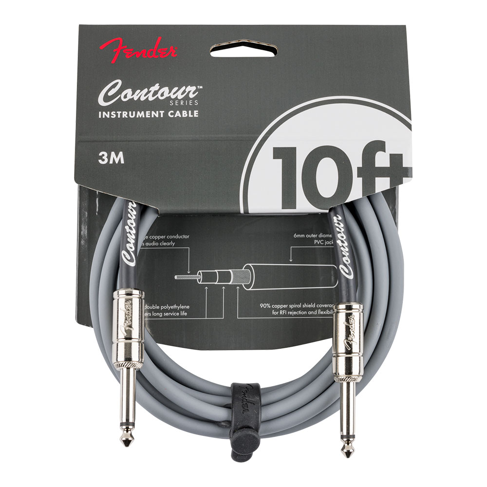 Fender フェンダー Contour 10ft（約3m） Cable Inca Silver ギターケーブル