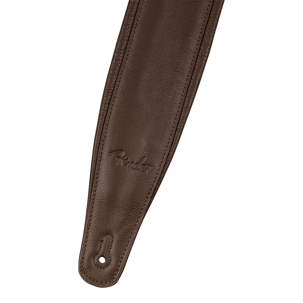 Fender フェンダー 3.5' Premium Leather Strap Brown ギターストラップ エンド部