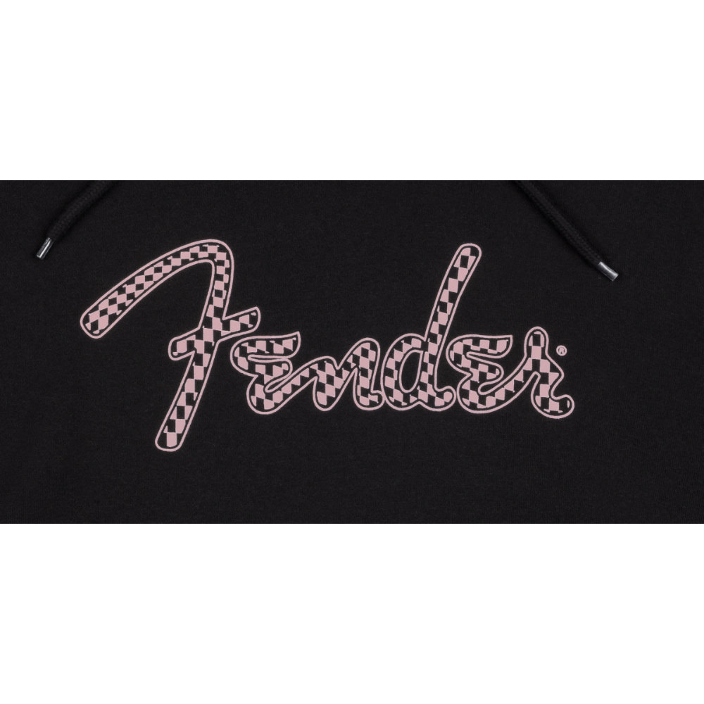 Fender フェンダー Spaghetti Logo Wavy Checker Hoodie Pink Checker Lサイズ フーディー パーカー 長袖 ロゴ画像