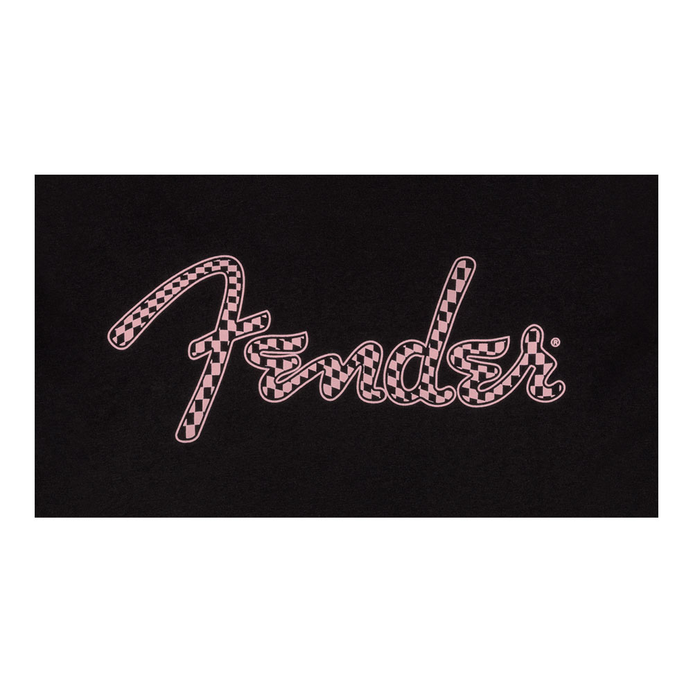 Fender フェンダー Spaghetti Logo Wavy Checker Tee Pink Checker Mサイズ Tシャツ 半袖 ロゴ部