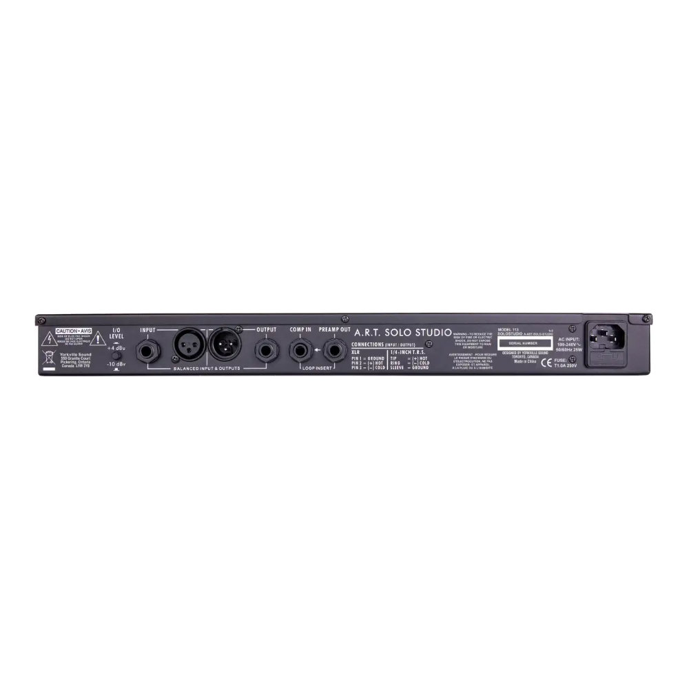 ART エーアールティー Solo Studio マルチボイス チャンネルストリップ プリアンプ コンプレッサー EQ 背面