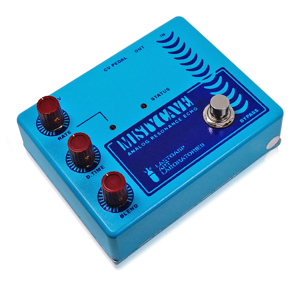 Lastgasp Art Laboratories ラストガスプアートラボラトリーズ LALFX-MC MISTY CAVE ディレイ ギターエフェクター 斜めアングル画像
