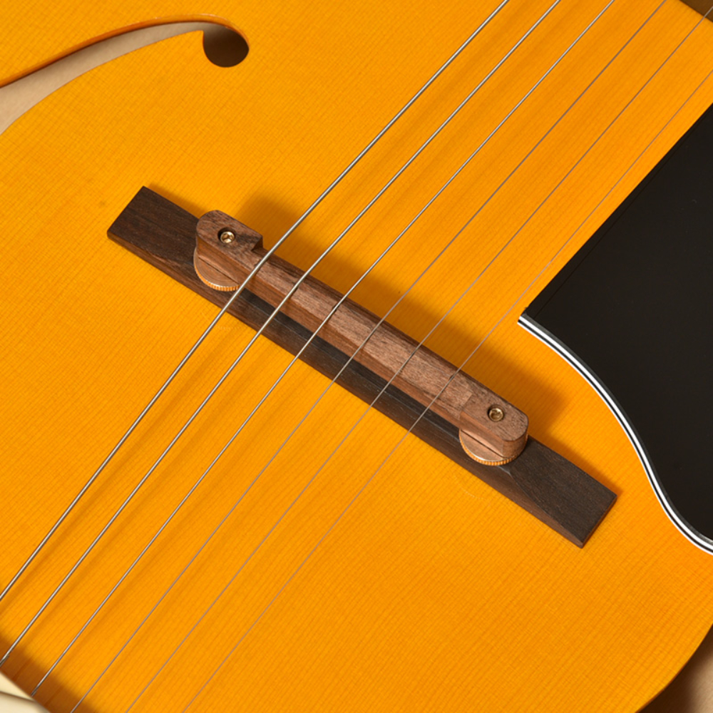 SeventySeven Guitars セブンティセブンギターズ EXRUBATO-ONE/S ANA フルアコースティックギター エレキギター フルアコ 77 ブリッジ部