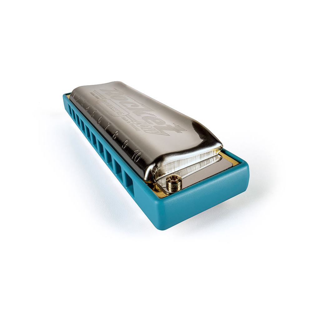 HOHNER ホーナー Rocket Low 2016/20P Low-D 10ホールハーモニカ ブルースハープ 斜めアングル画像