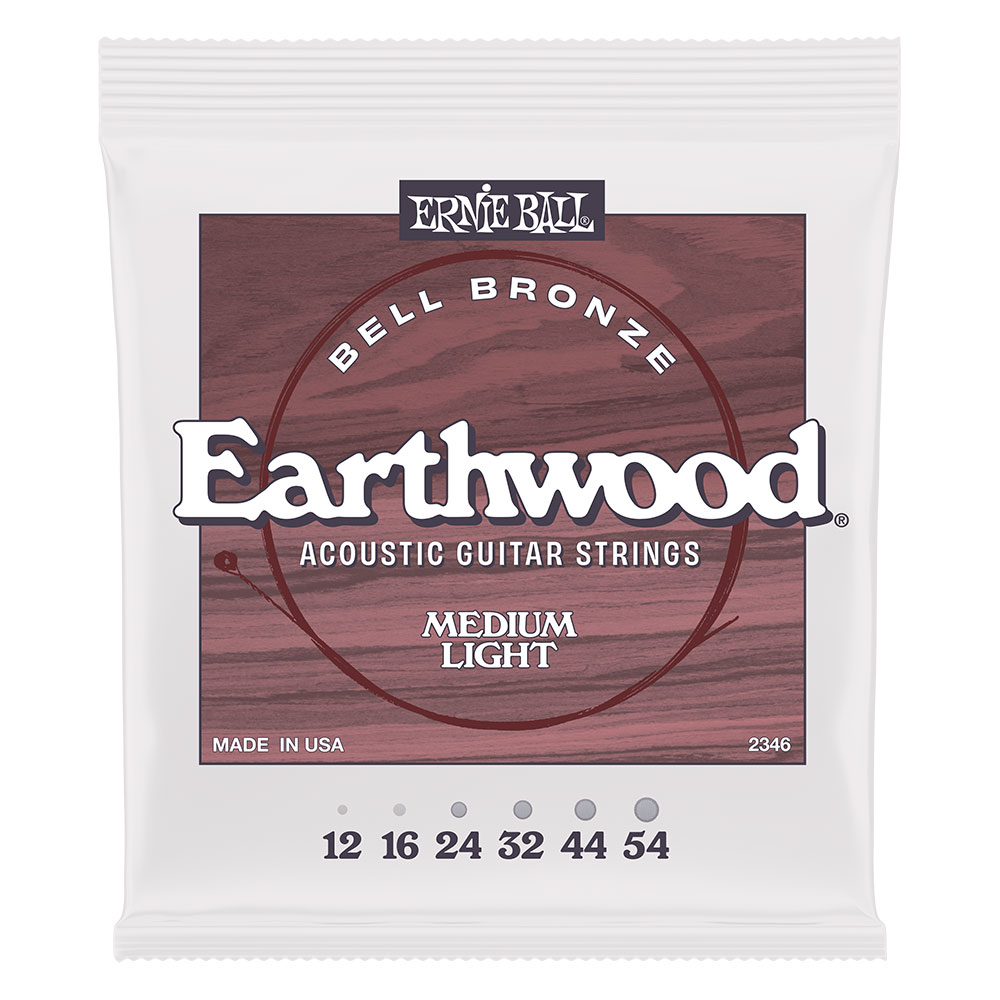 ERNIE BALL 2346 Earthwood Bell Bronze Medium Light 12-54 アコースティックギター弦 アニーボール ベルブロンズ ミディアムライト
