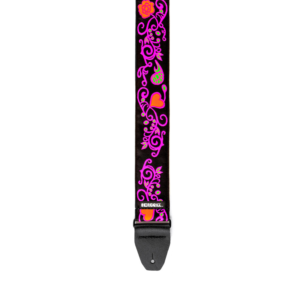 JIM DUNLOP ジムダンロップ JH22 Jimi Hendrix Monterey Blacklight Strap PINK ギターストラップ サブ画像2