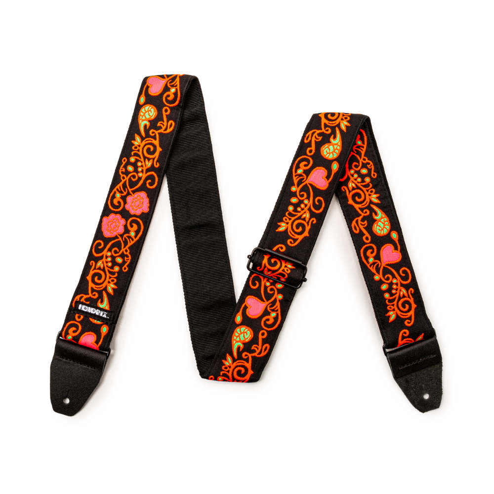 JIM DUNLOP ジムダンロップ JH23 Jimi Hendrix Monterey Blacklight Strap ORANGE ギターストラップ