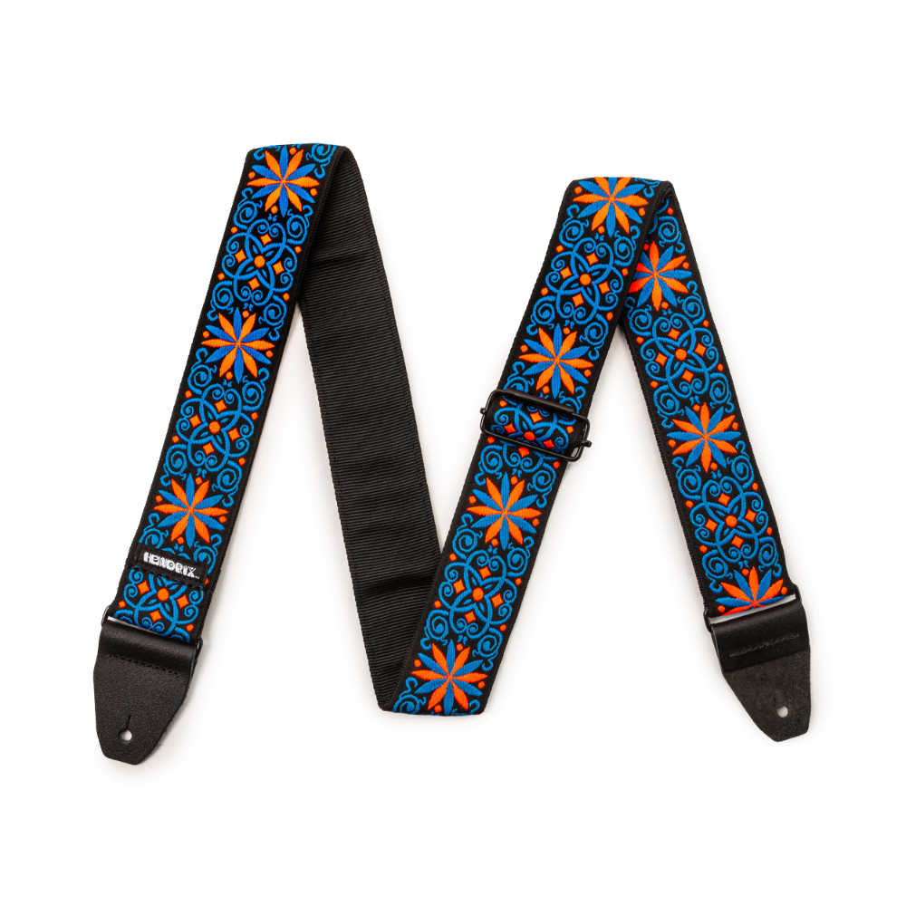 JIM DUNLOP ジムダンロップ JH25 Jimi Hendrix Fillmore Blacklight Strap BLUE ギターストラップ