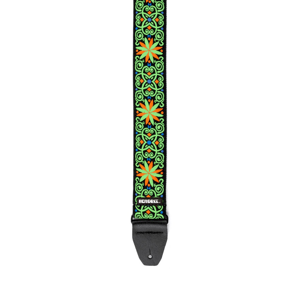 JIM DUNLOP ジムダンロップ JH26 Jimi Hendrix Fillmore Blacklight Strap GREEN ギターストラップ サブ画像2