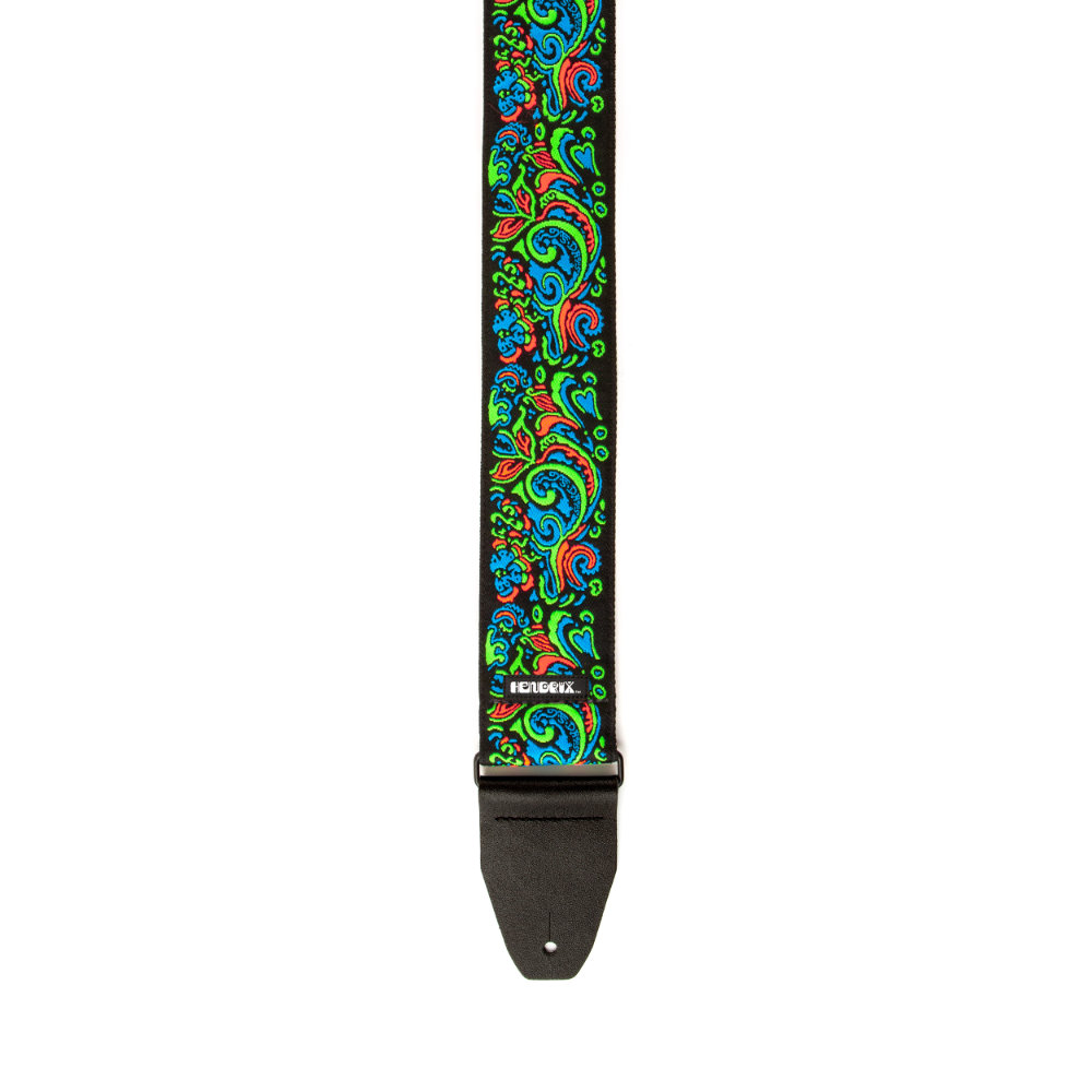JIM DUNLOP ジムダンロップ JH27 Jimi Hendrix Love Drops Blacklight Strap BLUE ギターストラップ サブ画像2