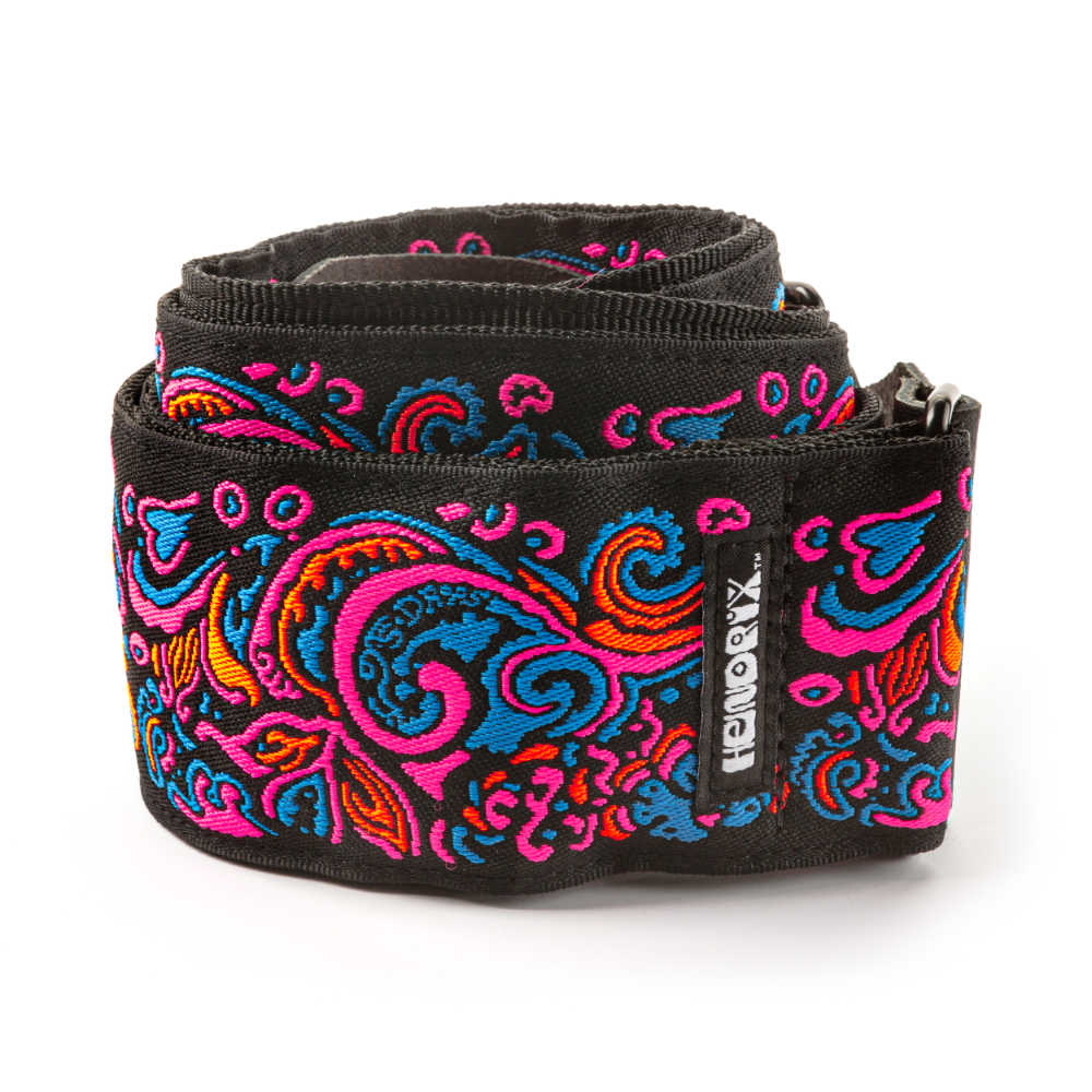 JIM DUNLOP ジムダンロップ JH28 Jimi Hendrix Love Drops Blacklight Strap PINK ギターストラップ サブ画像1