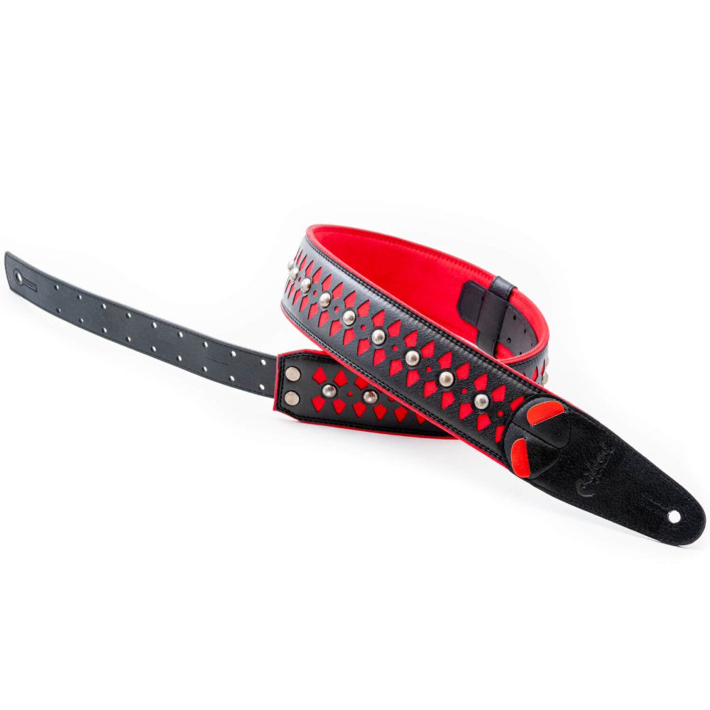 Righton! STRAPS ライトオンストラップ ARMOUR Red ギターストラップ アングル