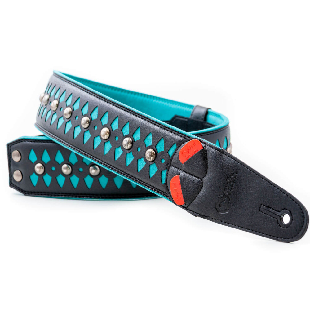 Righton! STRAPS ライトオンストラップ ARMOUR Teal ギターストラップ アングル