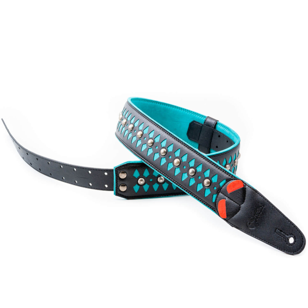 Righton! STRAPS ライトオンストラップ ARMOUR Teal ギターストラップ アングル