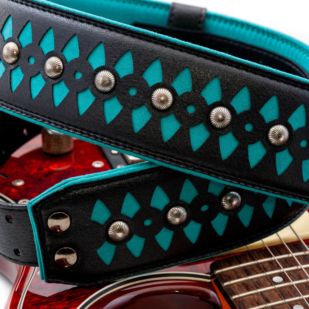 Righton! STRAPS ライトオンストラップ ARMOUR Teal ギターストラップ アングル