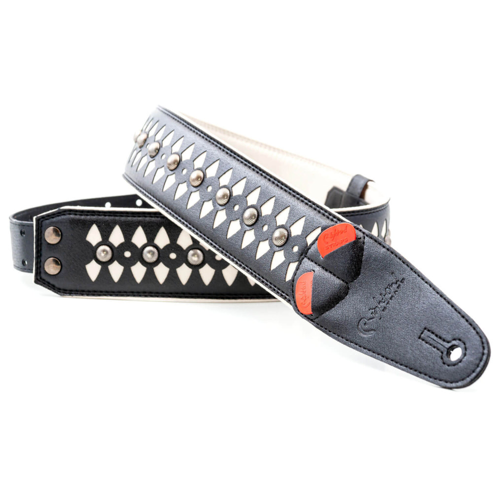 Righton! STRAPS ライトオンストラップ ARMOUR White ギターストラップ アングル