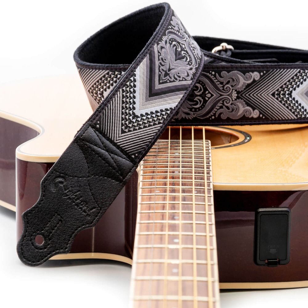 Righton! STRAPS ライトオンストラップ ARROW Black ギターストラップ アングル