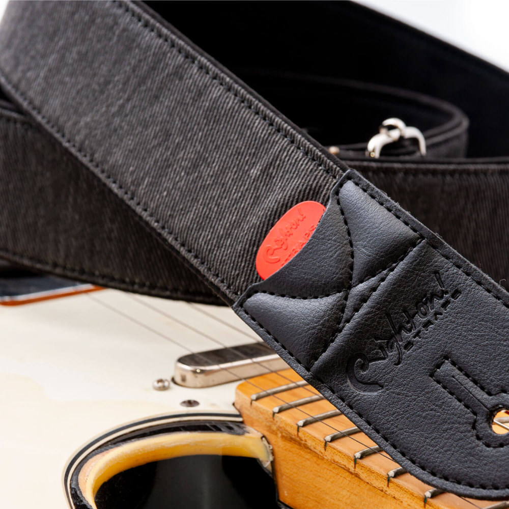 Righton! STRAPS ライトオンストラップ DENIM-50 Black ギターストラップ アップ