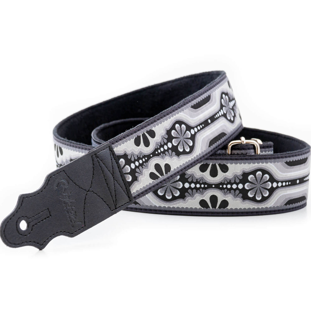 Righton! STRAPS ライトオンストラップ LAUREL Black ギターストラップ アングル