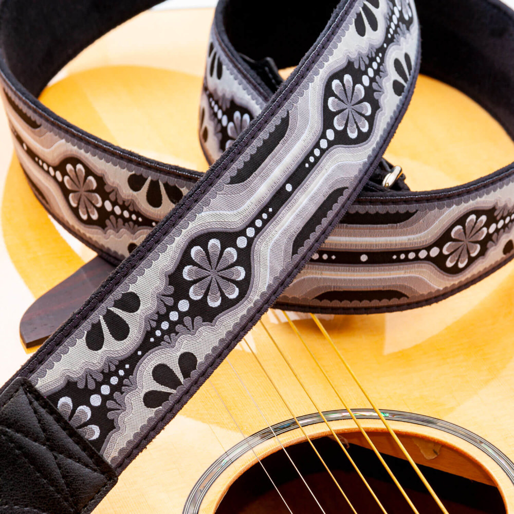 Righton! STRAPS ライトオンストラップ LAUREL Black ギターストラップ イメージ