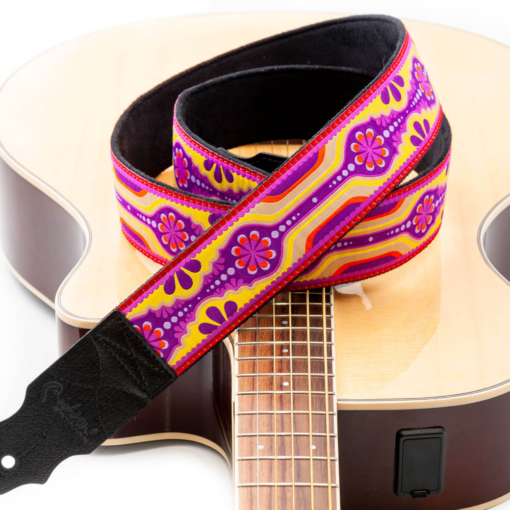 Righton! STRAPS ライトオンストラップ LAUREL Purple ギターストラップ イメージ