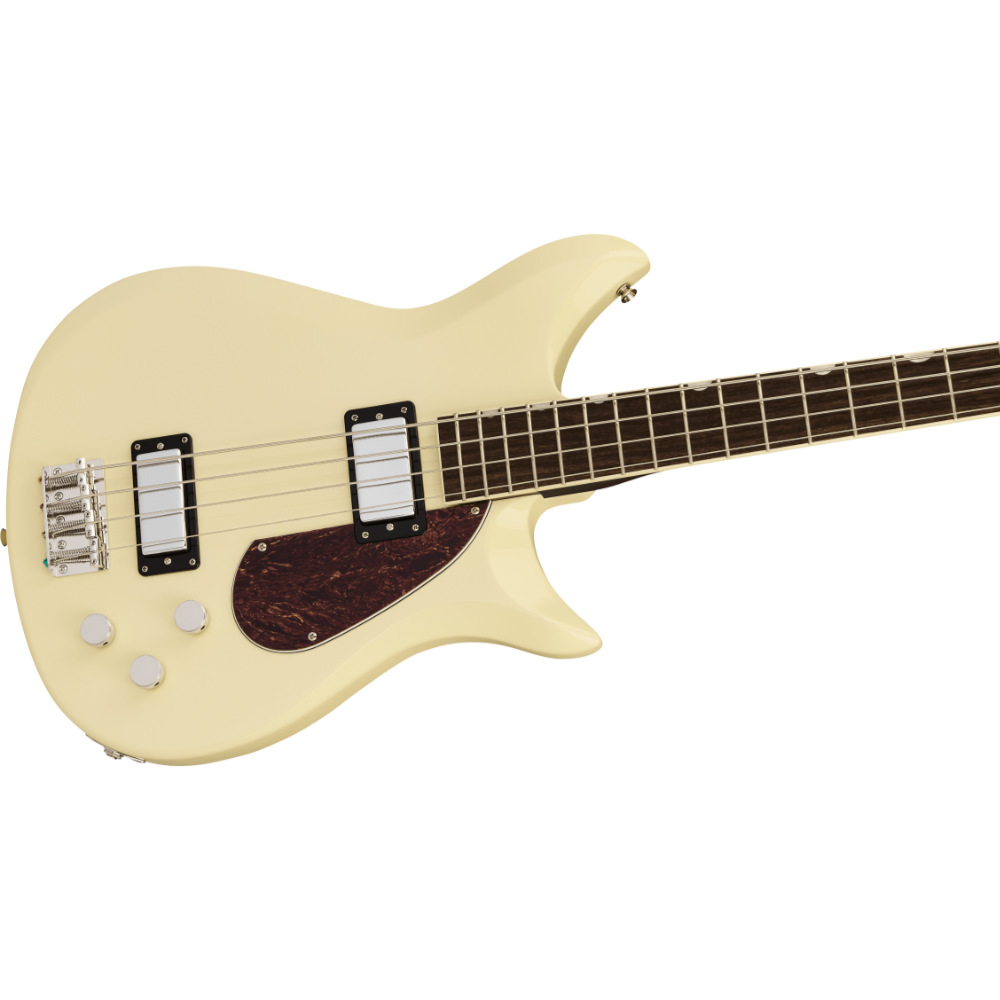 GRETSCH グレッチ Electromatic CVT Bass Double-Cut Vintage White エレキベース ボディ斜めアングル画像