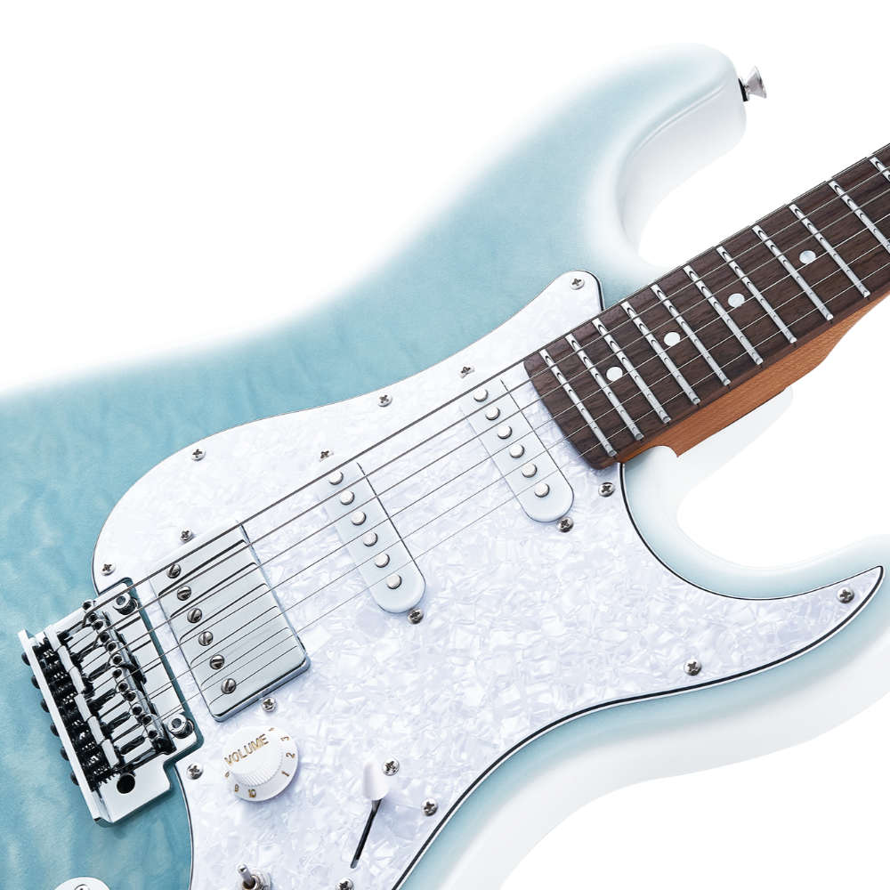 Mooer ムーアー MSC40 Pro Dreamy Blue エレキギター ボディ画像