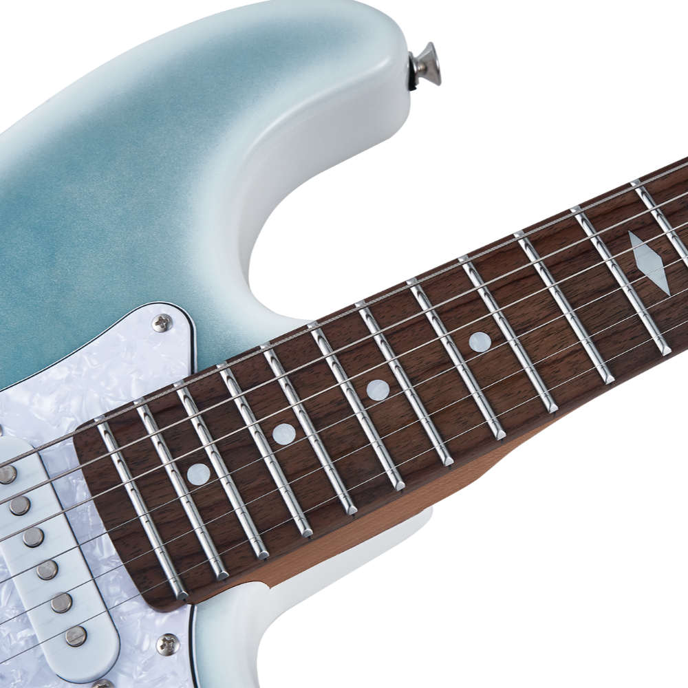 Mooer ムーアー MSC40 Pro Dreamy Blue エレキギター 指板画像