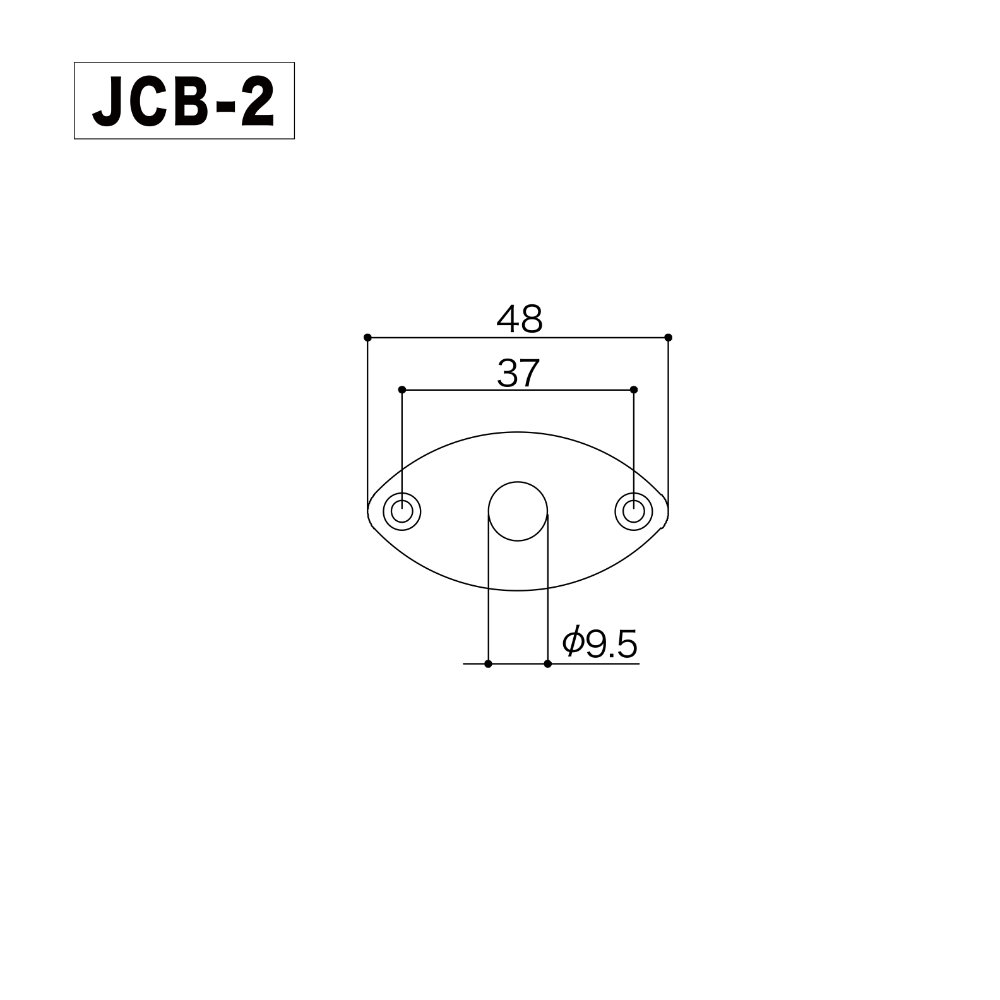 ゴトー GOTOH JCB-2C ジャックプレート クローム サイズ詳細