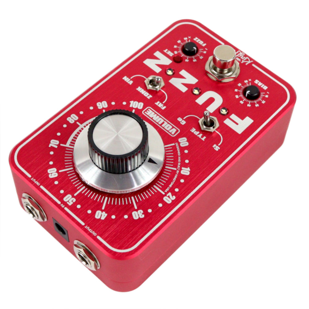 KING TONE GUITAR miniFUZZ V2 Red ギターエフェクター 左サイド