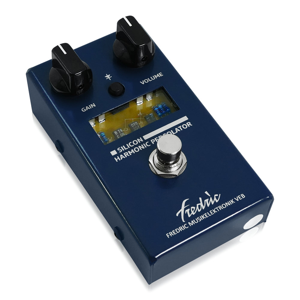 Fredric Effects フレドリックエフェクツ Silicon Harmonic Percolator ファズ ギターエフェクター 斜めアングル画像