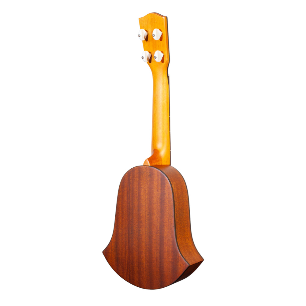 Ohana ukuleles オハナウクレレ SKB-35 ソプラノウクレレ ベルシェイプウクレレ バック斜めアングル画像